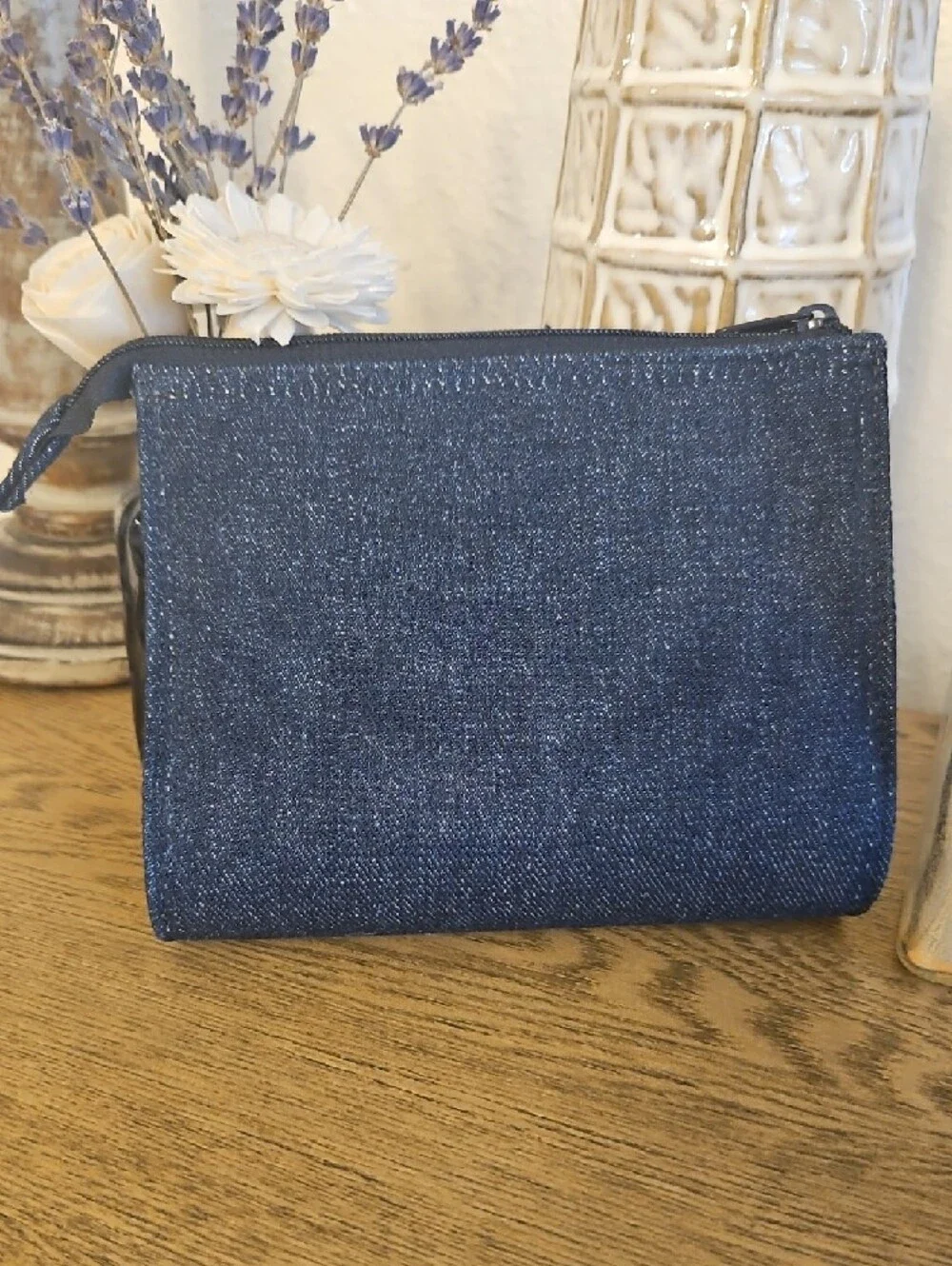 kate spade navy glitter toiletry pouch